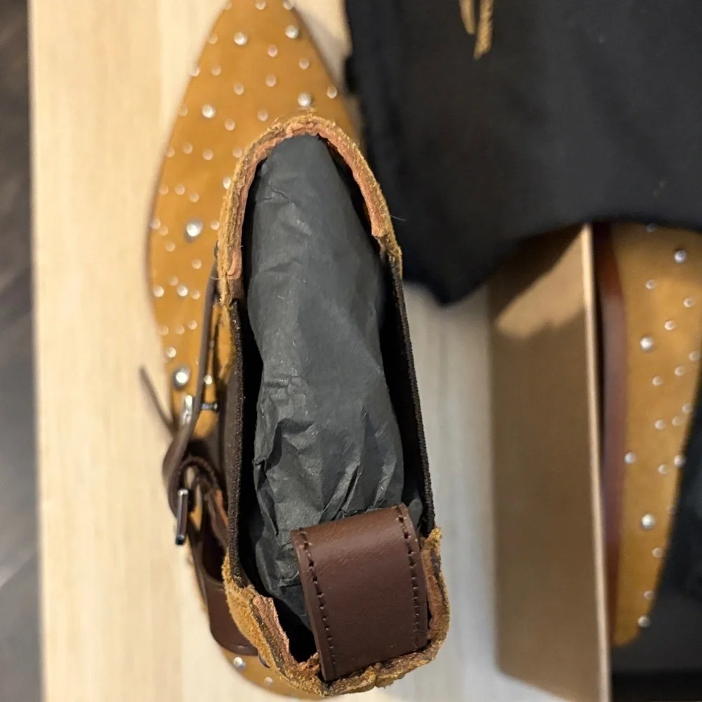 Zadig & Voltaire Tan Studded Ankle Boots- all leather made in Spain. SZ 39 (8)